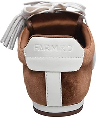 Farm Rio Velvet Lace Up Ballet Flat Sneakers