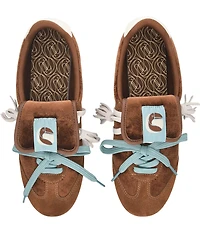 Farm Rio Velvet Lace Up Ballet Flat Sneakers