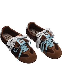 Farm Rio Velvet Lace Up Ballet Flat Sneakers