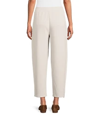 Feather Gray Barrel Leg Pull-On Crop Pants