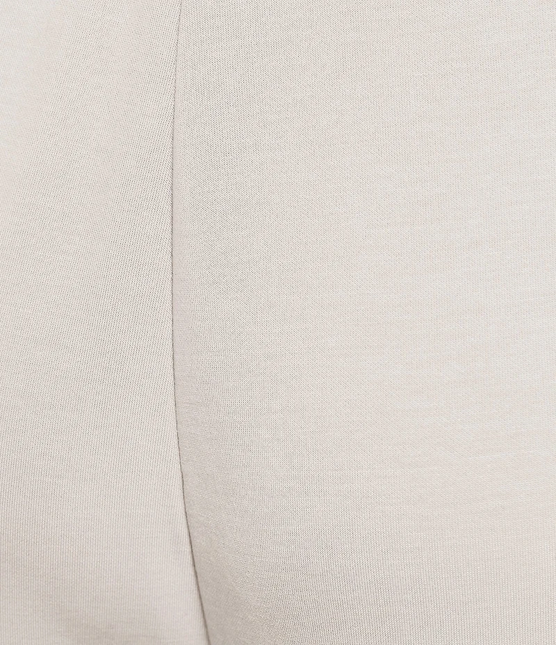 Feather Gray Barrel Leg Pull-On Crop Pants