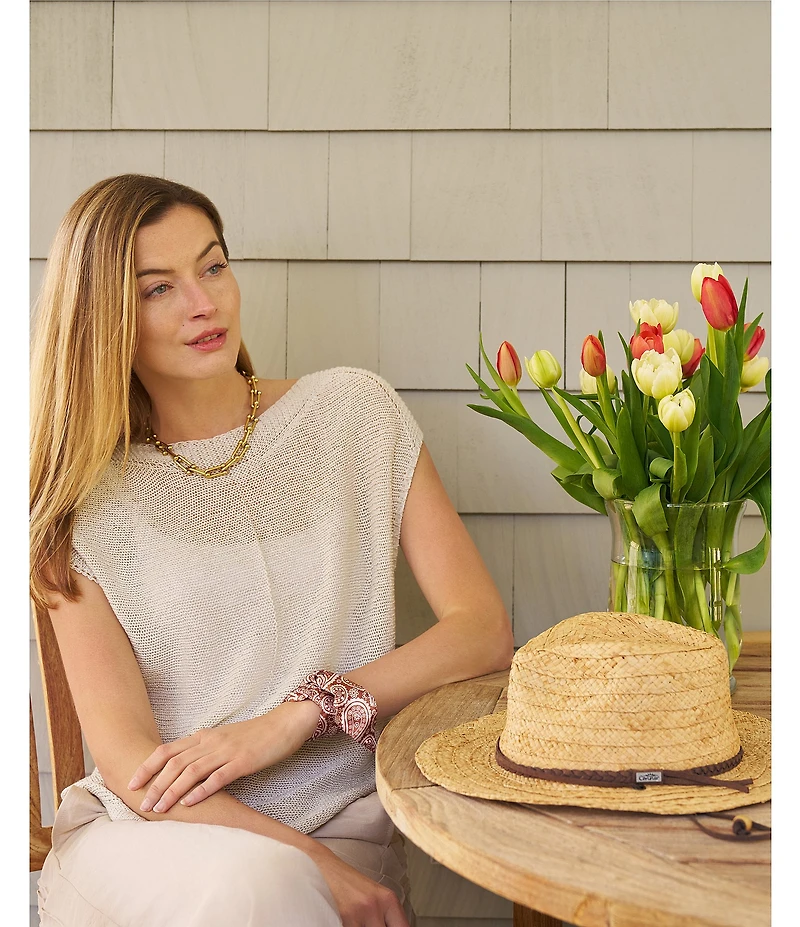 Feather Gray Boat Neck Cap Sleeve Sweater
