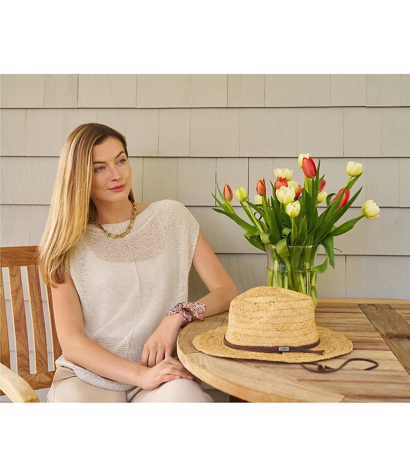 Feather Gray Boat Neck Cap Sleeve Sweater