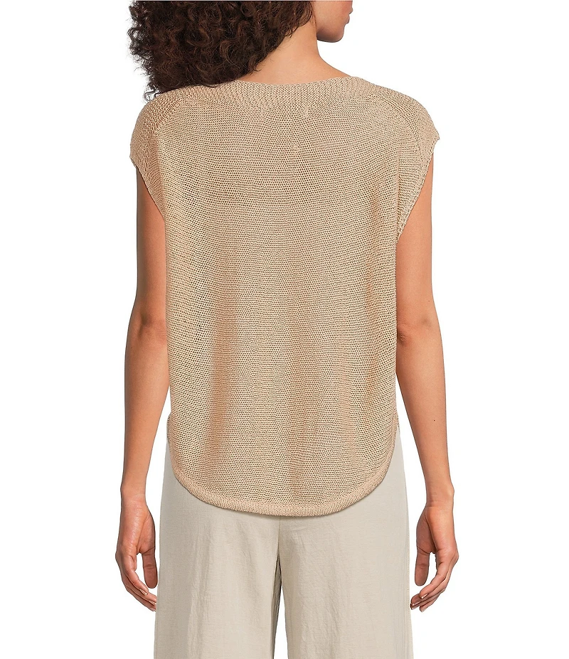 Feather Gray Boat Neck Cap Sleeve Sweater