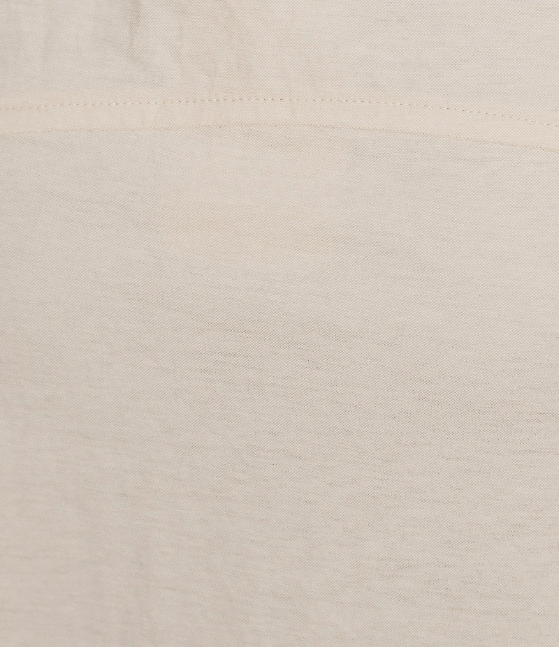 Feather Gray Cotton-Blend Seamed A-Line Pull-On Midi Skirt