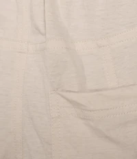 Feather Gray Crinkle Knit Cropped Cargo Barrel Pull-On Pants
