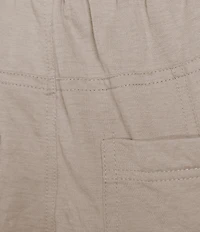 Feather Gray Crinkle Knit Cropped Cargo Barrel Pull-On Pants