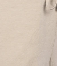 Feather Gray Crinkle Knit Wide Leg Drawstring Waist Pull-On Ankle Pants