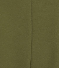 Feather Gray Knit Solid V-Neck Short Dolman Sleeve Top