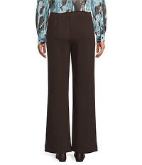 Feather Gray Soft Luxe Flat Front Wide Leg Pull-On Pants