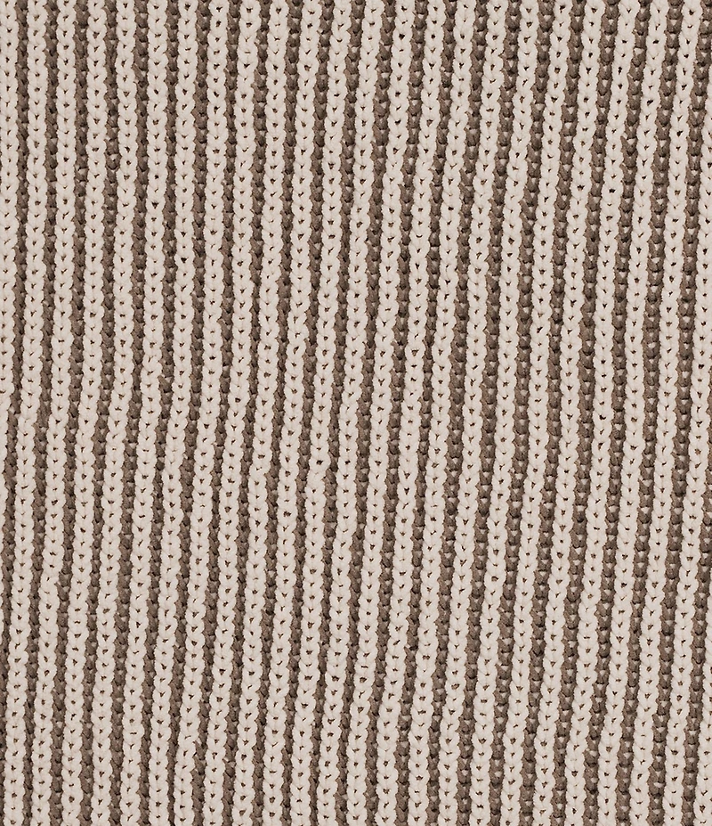 Feather Gray Two-Tone Knit Mock Neck Cap Sleeve Sweater