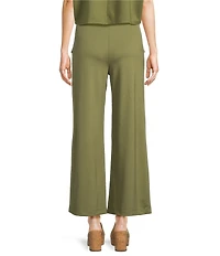 Feather Gray Wide Leg Pull-On Trouser Knit Pants