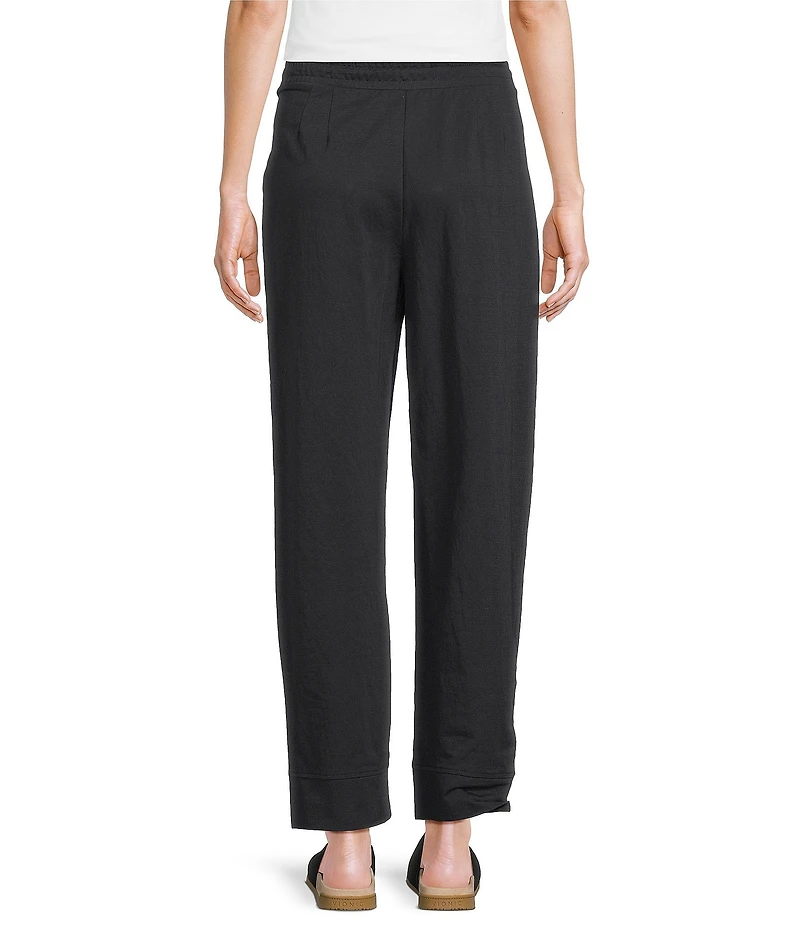 Feather Grey Pull-On Cropped Barrel Pants