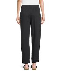 Feather Grey Pull-On Cropped Barrel Pants