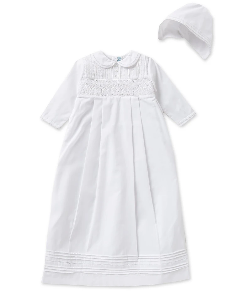 Feltman Brothers Baby Christening Long-Sleeve Gown And Hat Set