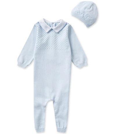 Feltman Brothers Baby Boys Knit Coverall and Hat Set