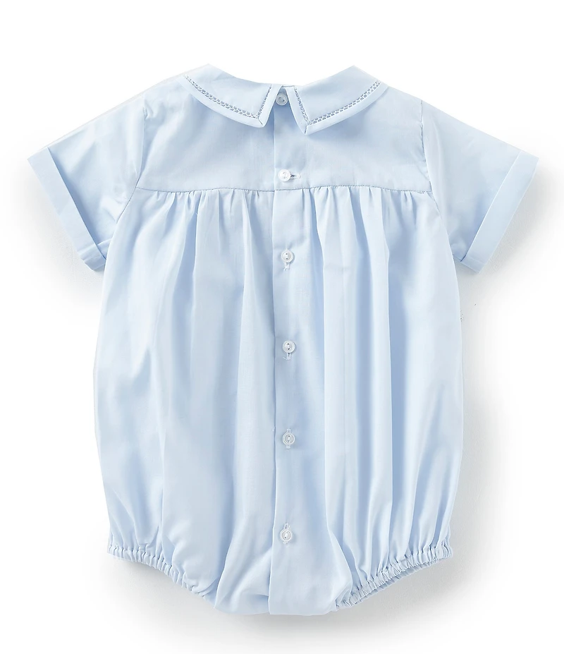 Feltman Brothers Baby Boys Teddy Bear Embroidered Jon Jon Shortalls