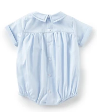 Feltman Brothers Baby Boys Teddy Bear Embroidered Jon Jon Shortalls