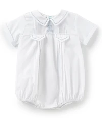 Feltman Brothers Baby Boys Teddy Bear Embroidered Jon Jon Shortalls