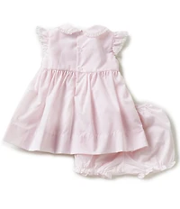 Friedknit Creations Baby Girls 3-9 Months Flutter Sleeve Smocked Dress