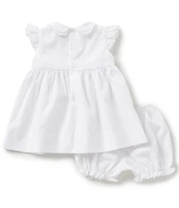 Friedknit Creations Baby Girls 3-9 Months Flutter Sleeve Smocked Dress