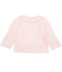 Feltman Brothers Baby Girls Pointelle Ruffle Button Front Sweater