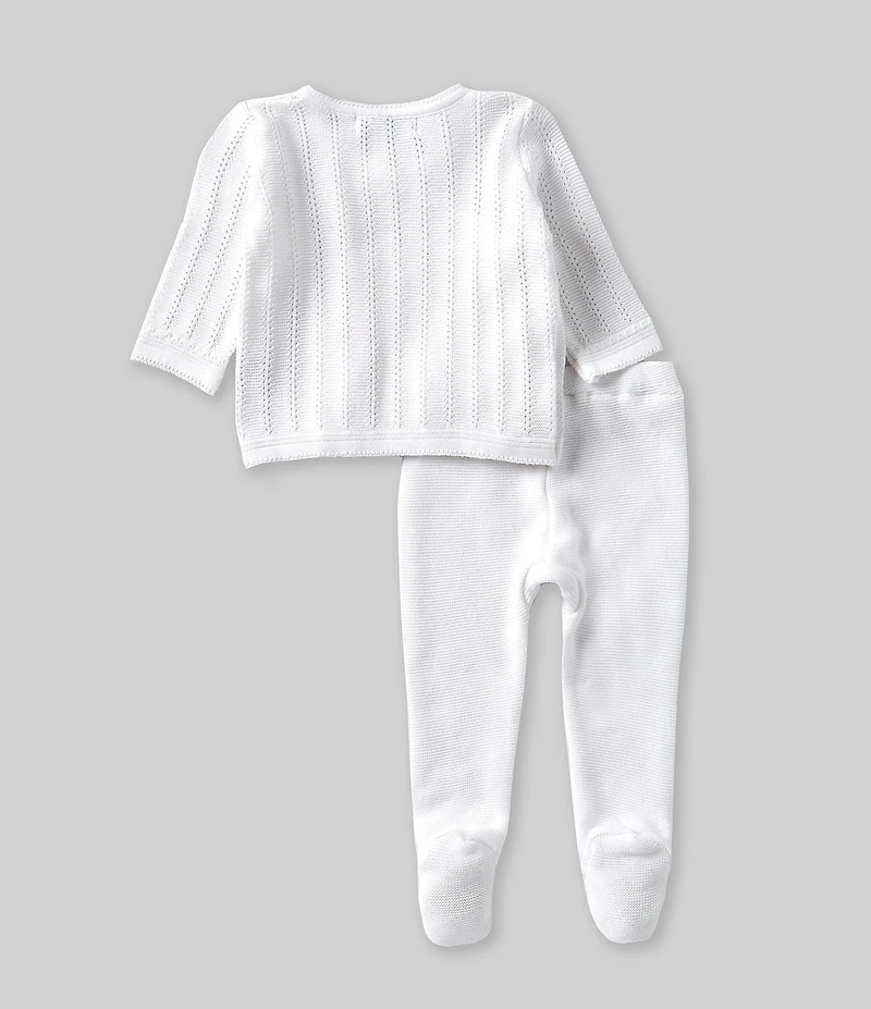 Feltman Brothers Baby Girls Sweater Pointelle Wrap Set
