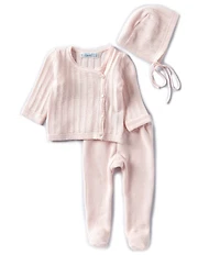 Feltman Brothers Baby Girls Sweater Pointelle Wrap Set