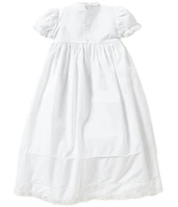 Feltman Brothers Baby Girls Smocked Lace-Trimmed Embroidered Christening Gown and Hat Set