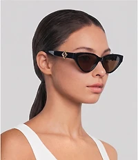 FENDI Women's FF Diamonds 57mm Cat Eye Sunglasses