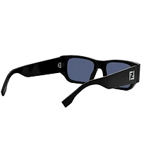 FENDI Men's FF Squared 54mm Rectangle Sunglasses