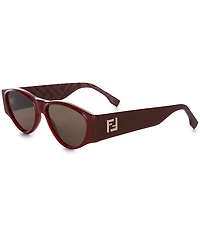 FENDI Men's FF Squared 55mm Geometric Sunglasses