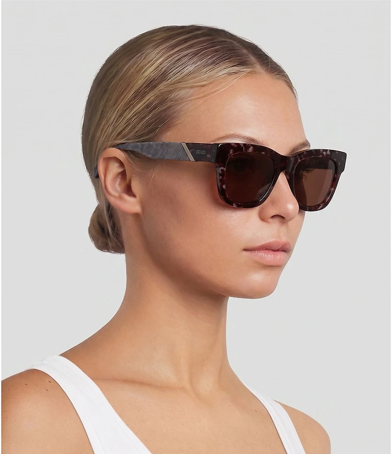 FENDI Unisex Diagonal 52mm Square Sunglasses