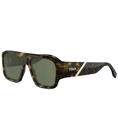 FENDI Unisex Diagonal 54mm Square Sunglasses