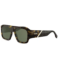 FENDI Unisex Diagonal 54mm Square Sunglasses