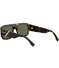 FENDI Unisex Diagonal 54mm Square Sunglasses