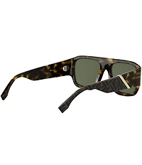 FENDI Unisex Diagonal 54mm Square Sunglasses