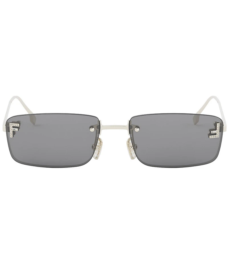 FENDI Unisex FENDI First Crystal 54mm Rectangle Sunglasses