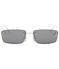 FENDI Unisex FENDI First Crystal 54mm Rectangle Sunglasses