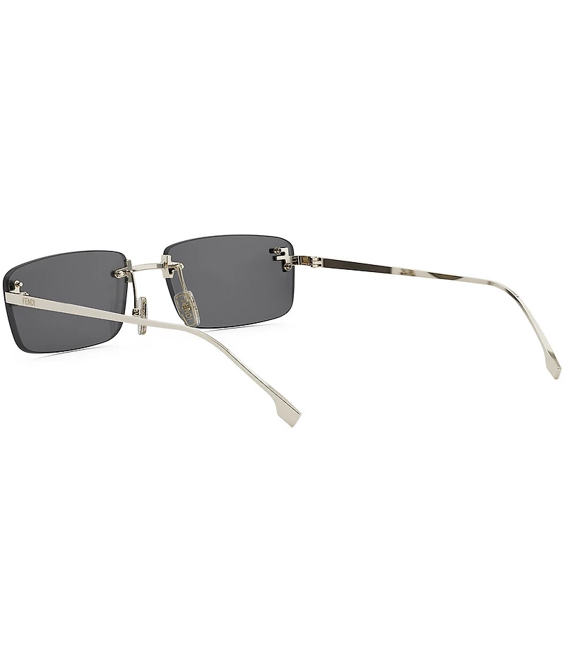 FENDI Unisex FENDI First Crystal 54mm Rectangle Sunglasses