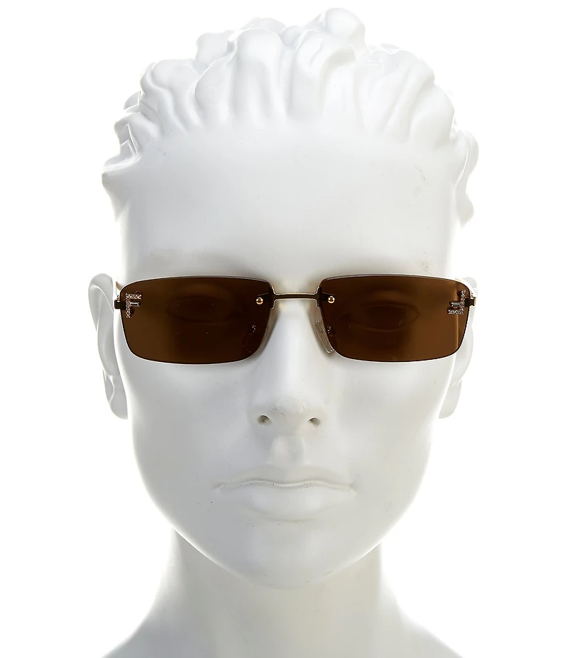 FENDI Unisex FENDI First Crystal 54mm Rectangle Sunglasses