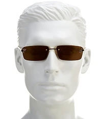 FENDI Unisex FENDI First Crystal 54mm Rectangle Sunglasses