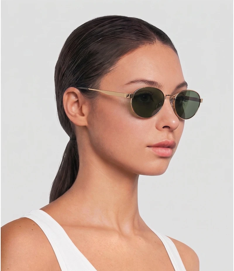FENDI Unisex Fendi Sky 55mm Oval Mirrored Sunglasses