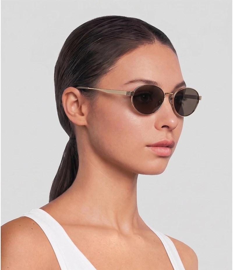 FENDI Unisex Fendi Sky 55mm Oval Mirrored Sunglasses