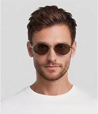 FENDI Unisex Fendi Sky 55mm Oval Mirrored Sunglasses