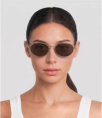 FENDI Unisex Fendi Sky 55mm Oval Mirrored Sunglasses