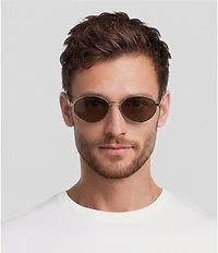 FENDI Unisex Fendi Sky 55mm Oval Mirrored Sunglasses