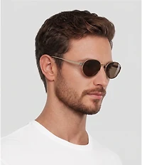FENDI Unisex Fendi Sky 55mm Oval Mirrored Sunglasses