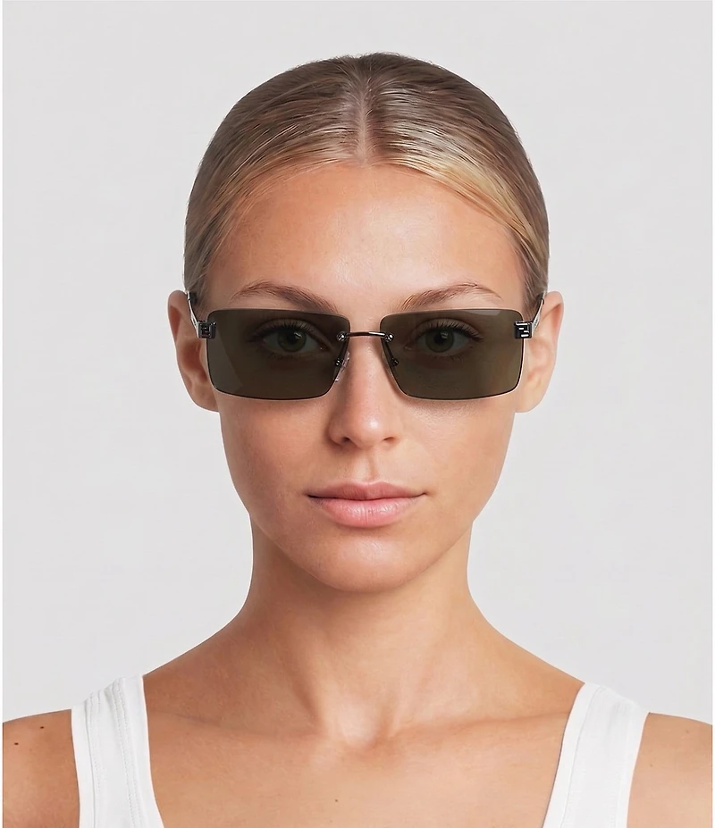 FENDI Unisex FENDI Sky 60mm Rectangle Sunglasses