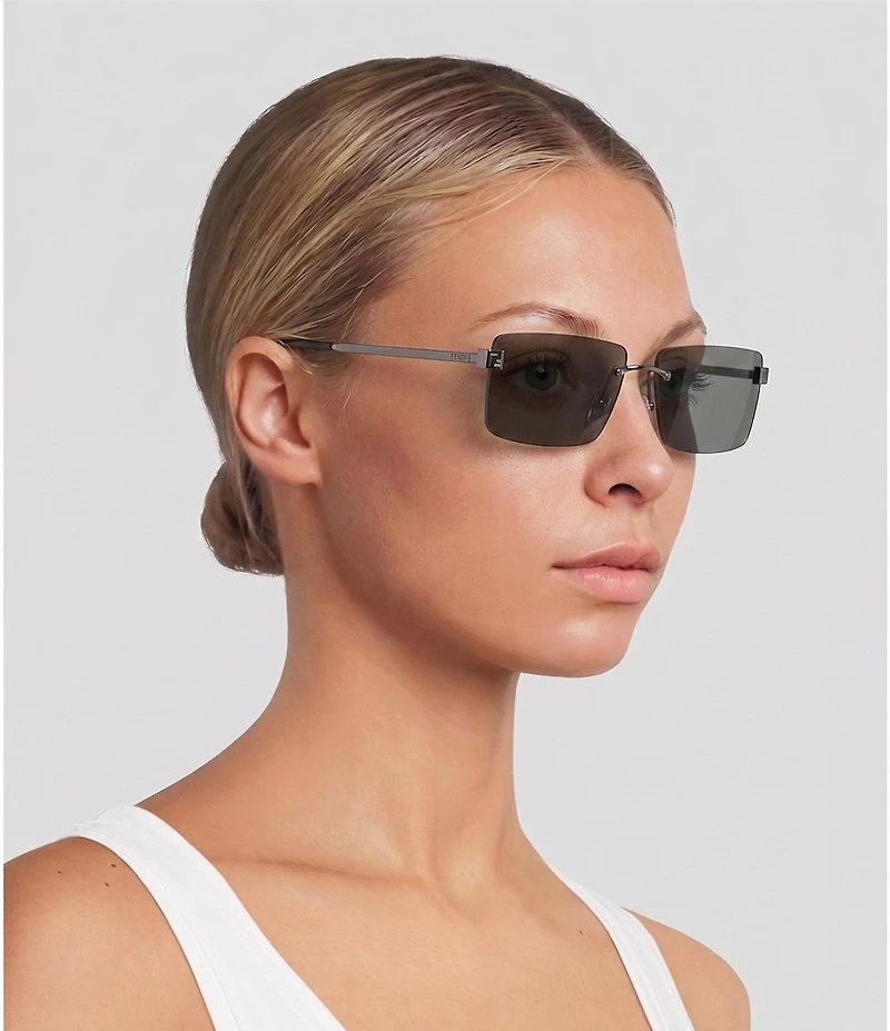 FENDI Unisex FENDI Sky 60mm Rectangle Sunglasses